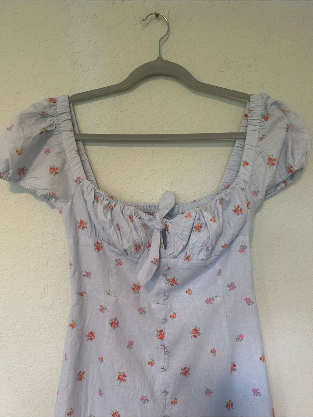 Altar'd State Lilac Floral Square-Neck Midi Dress, Feminine Cottagecore Size M - Picture 3 of 8